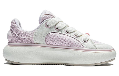 LiNing Yun You C4D Cushioning Wear-Resistant Low-Top Casual Shoes Women's Peach Pink