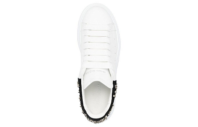 Alexander McQueen Oversized Sneaker Low Top Stylish Skateboarding Shoes Women's White Black
