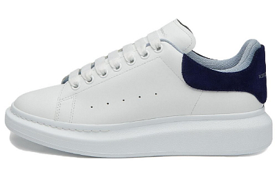 Alexander McQueen Oversized Double Heel White Navy Light Blue