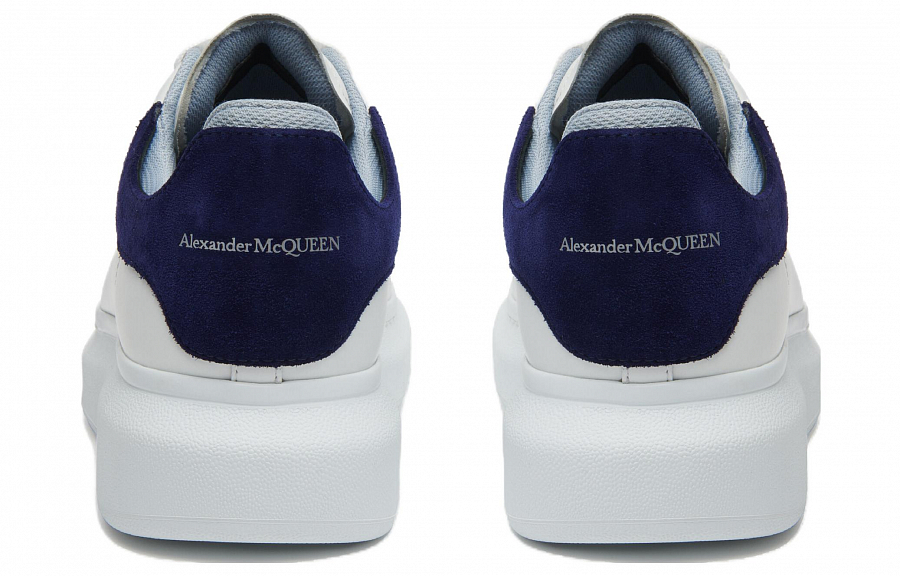 Alexander McQueen Oversized Double Heel White Navy Light Blue