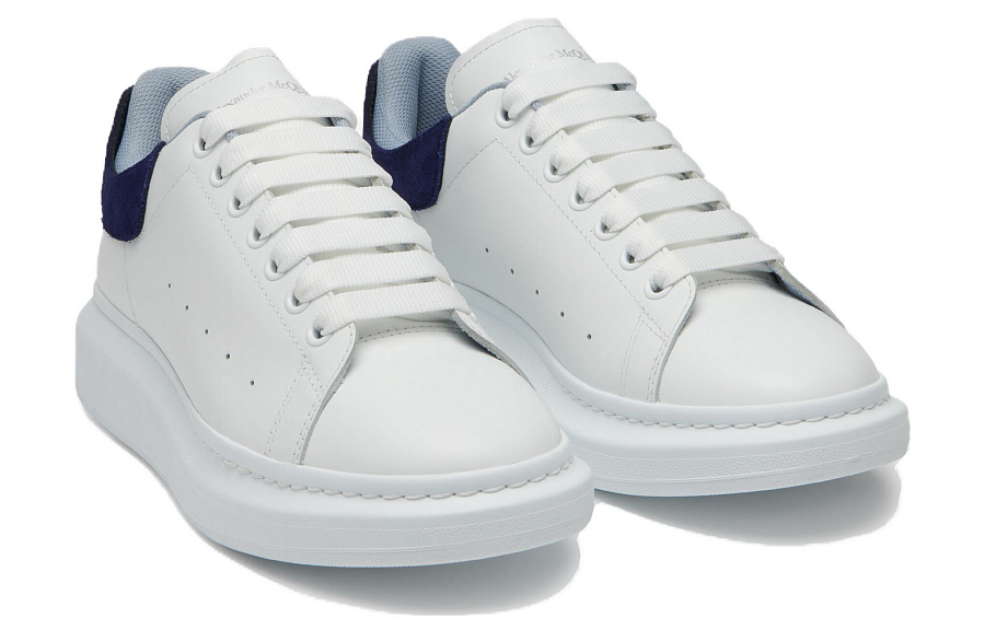 Alexander McQueen Oversized Double Heel White Navy Light Blue