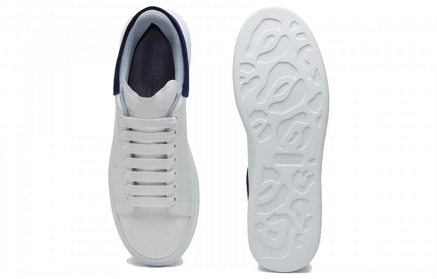 Alexander McQueen Oversized Double Heel White Navy Light Blue