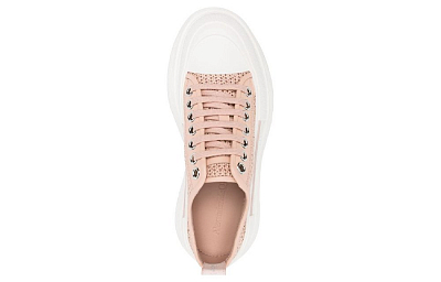 Alexander McQueen Oversized Woven Lace Up Sneakers Women's