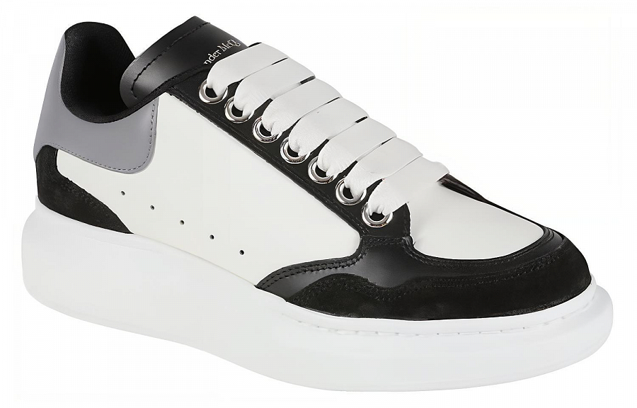 Alexander McQueen Larry Oversized Sensory Sneakers 'White Black Grey' Women's