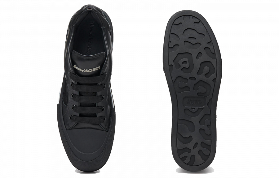 Alexander McQueen Skate Deck Plimsoll Shoes 'Black White'