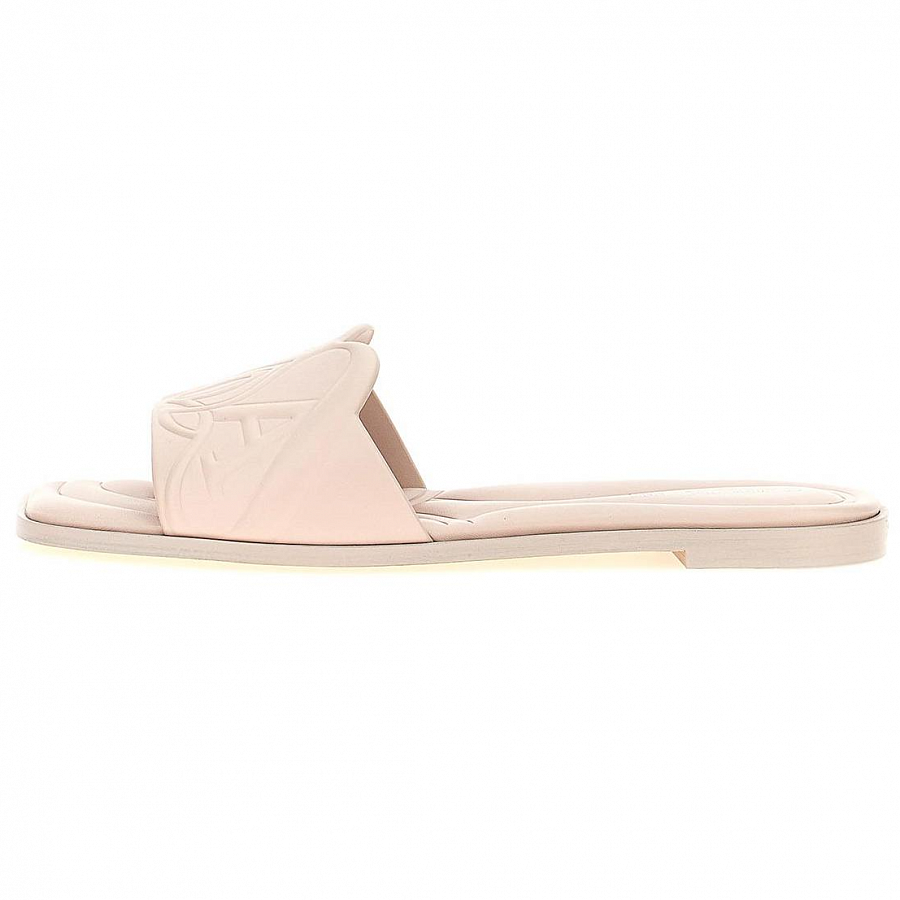 Alexander McQueen Embossed-logo Leather Sandals купить в интернет-магазине Yoocart с быстрой доставкой по России.