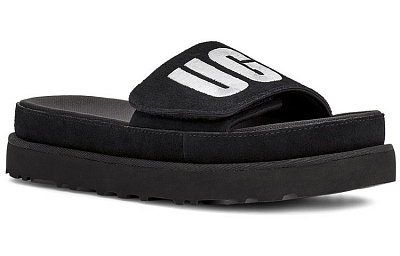 UGG Laton Slide Black Silver Slippers 'Black Silver' Women's
