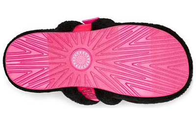 UGG Rubber Sole Closed Toe Slippers Men's Black Pink