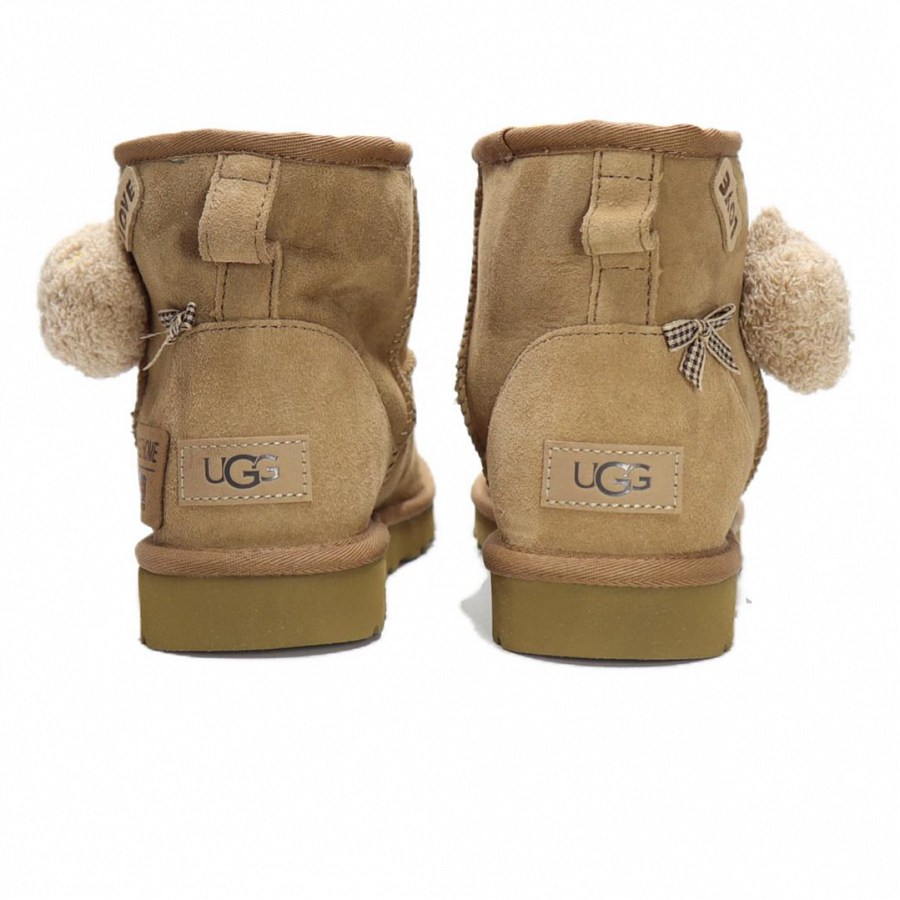 UGG CLASSIC MINI Bear Short Snow Boots Women's Brown