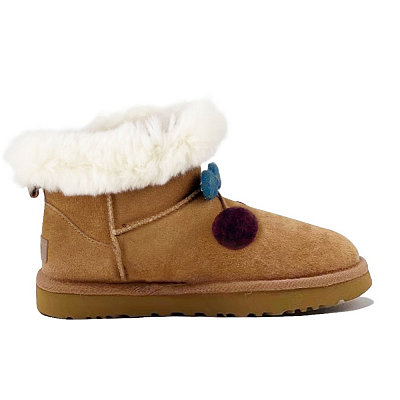 UGG CLASSIC MINI Warm And Wear-Resistant Short Snow Boots Women's Chestnut
