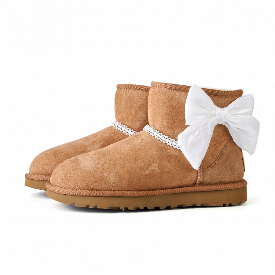 UGG Born Homebody Sister Small Flower Warm And Wear-Resistant Short Snow Boots Women's Caramel