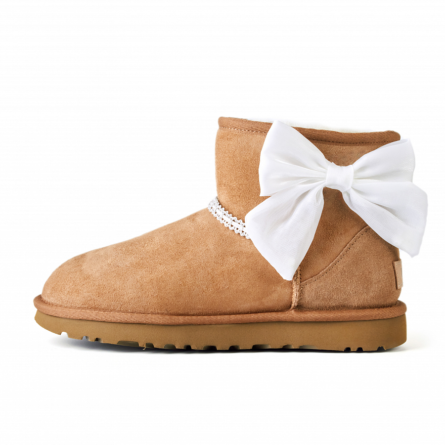 UGG Born Homebody Sister Small Flower Warm And Wear-Resistant Short Snow Boots Women's Caramel