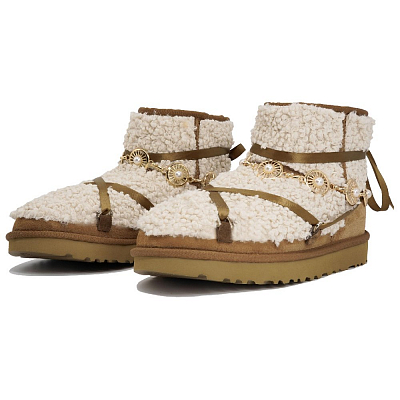 UGG CLASSIC MINI Warm Slip-Resistant Short Snow Boots Women's Chestnut