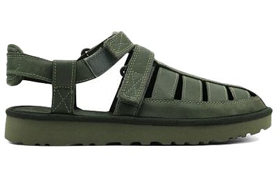 UGG Dune Fisherman Cowhide Green Sandals