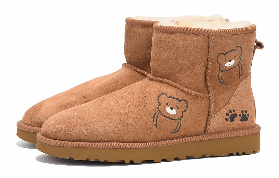 UGG CLASSIC MINI Warm And Wear-Resistant Short Snow Boots Women's Chestnut