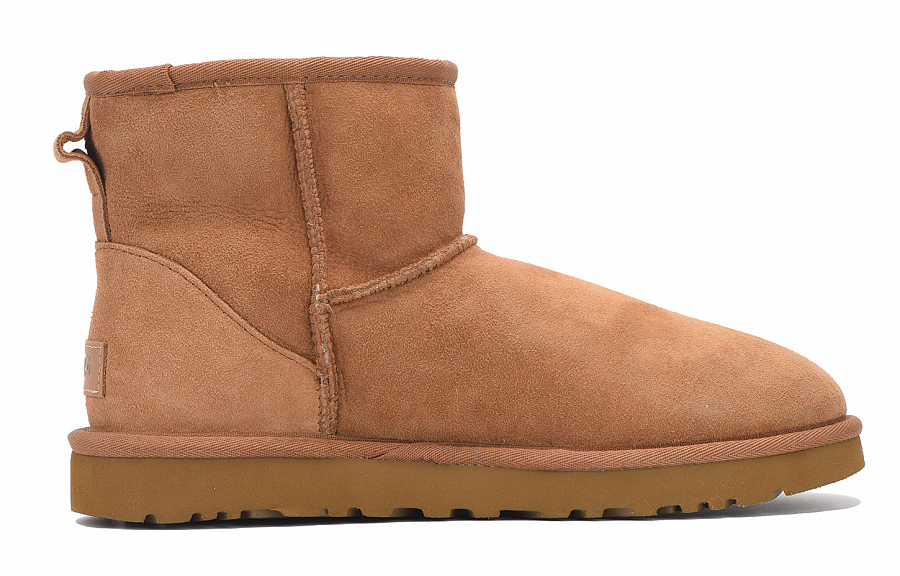 UGG CLASSIC MINI Warm And Wear-Resistant Short Snow Boots Women's Chestnut