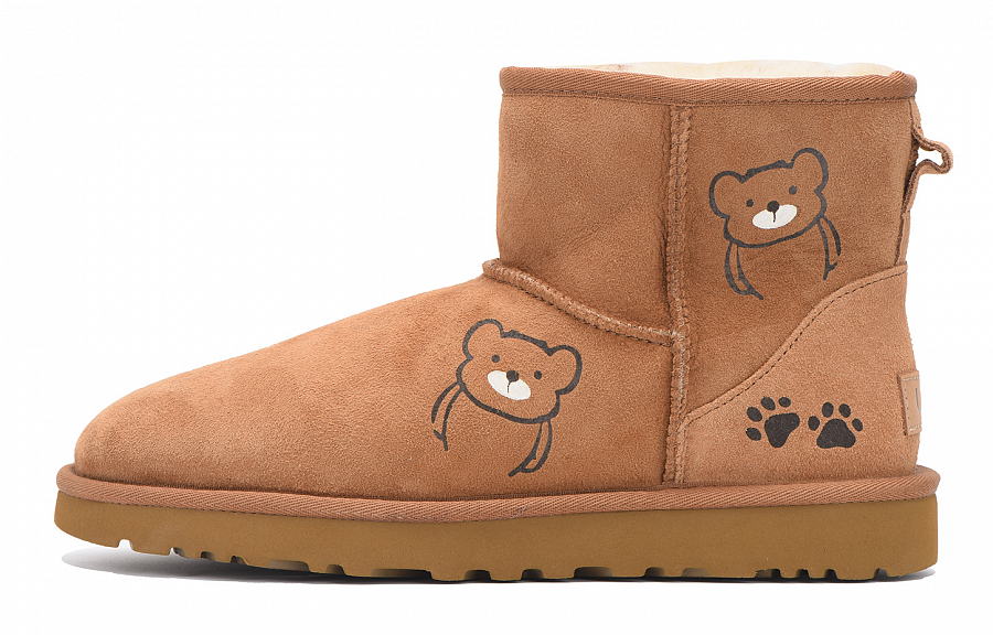 UGG CLASSIC MINI Warm And Wear-Resistant Short Snow Boots Women's Chestnut