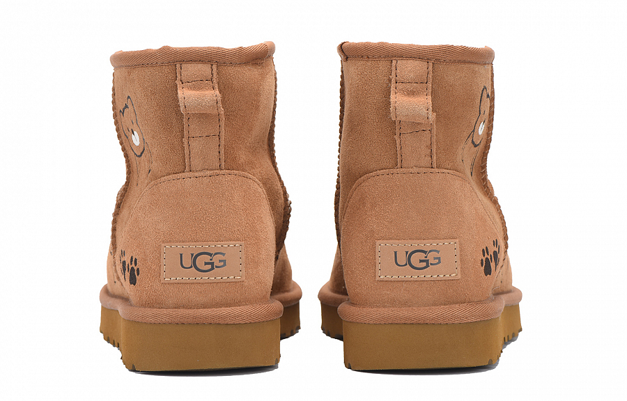 UGG CLASSIC MINI Warm And Wear-Resistant Short Snow Boots Women's Chestnut