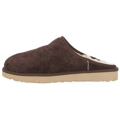 UGG Classic Slip On Shaggy Suede Slipper Burnt Cedar