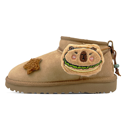 UGG CLASSIC ULTRA MINI Classic Mini II Warm Slip-Resistant Ankle-Length Snow Boots Women's Chestnut