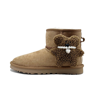UGG CLASSIC MINI Loving Bears Short Snow Boots Women's Chestnut