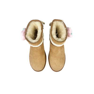 UGG CLASSIC MINI Warm And Wear-Resistant Short Snow Boots Women's Beige Chestnut