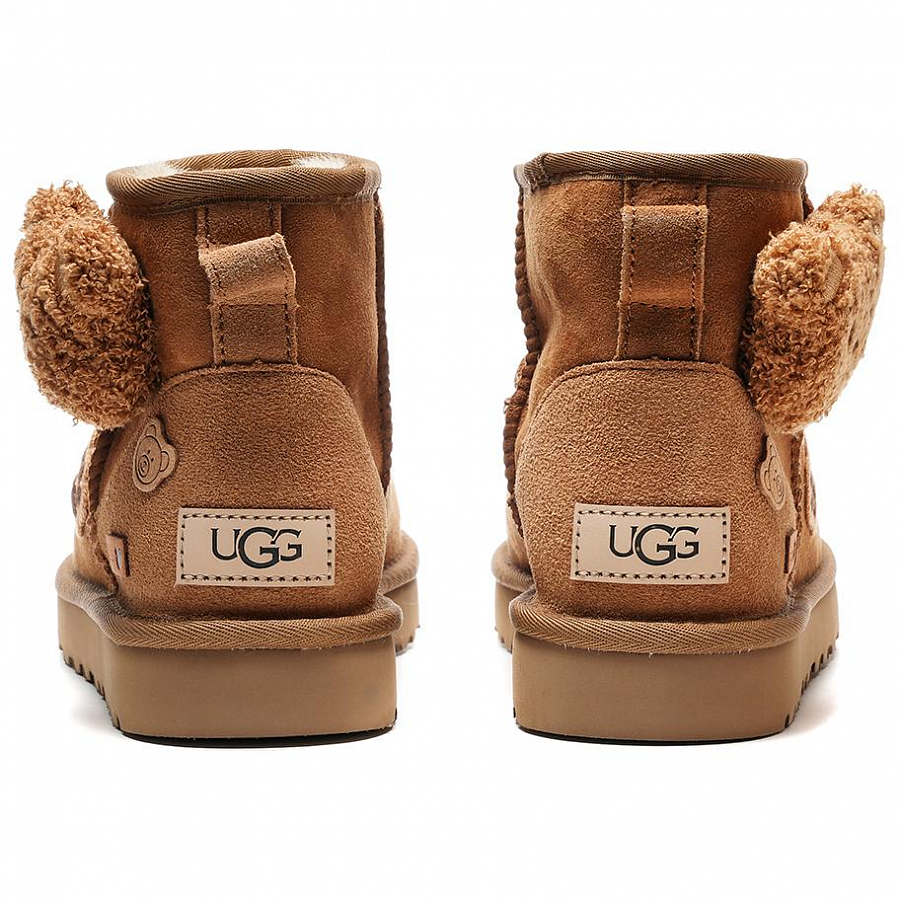 UGG CLASSIC MINI Maillard Style Wind Plush Bear Short Level 3 Category Women's Chestnut