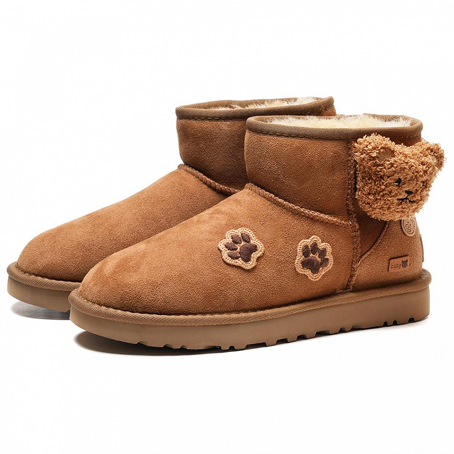 UGG CLASSIC MINI Maillard Style Wind Plush Bear Short Level 3 Category Women's Chestnut
