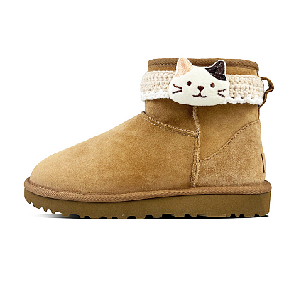 UGG CLASSIC MINI Warm And Wear-Resistant Short Snow Boots Women's Chestnut