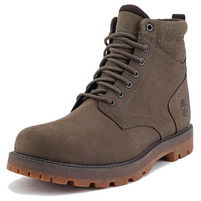 Timberland Waterproof And Wear-resistant Short Outdoor Boots Men's Dark Brown