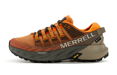 MERRELL Agility Peak 4 Slip Resistant, Waterproof, And Breathable Low Top Running Shoes Men's Orange