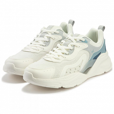 361° Cushioning, Wear Resistant Low Top Casual Shoes Men's White Gray