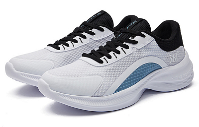 361° Slip Resistant, Abrasion Resistant, Breathable Low Top Running Shoes Men's White Blue