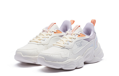 361° Cloud Anti-Slip And Wear-Resistant Warm Low-Top Casual Shoes Women's White Purple