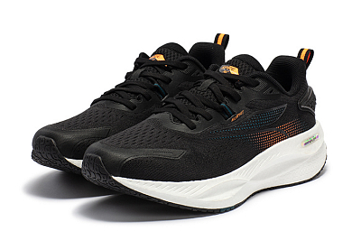 361° Speed Boost CQT Cushioned Slip Resistant Abrasion Resistant Breathable Low Top Running Shoes Men's Obsidian Black