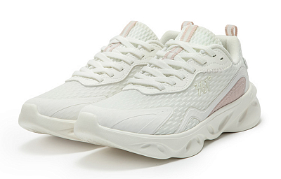 361° Light Feather Slip Resistant, Abrasion Resistant, Breathable Low Top Running Shoes Women's White Pink