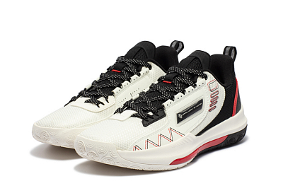 361° DVD Team Cushioning Anti-Slip And Wear-Resistant Low-Top Basketball Shoes Men's White Red