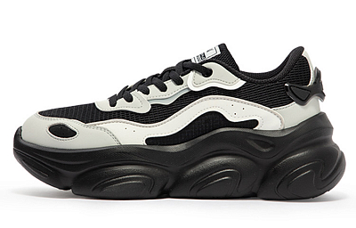 361° Moe Claws Anti-Slip And Wear-Resistant Breathable Low-Top Casual Shoes Women's Black Gray