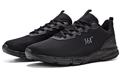 361° Cushioning Anti-Slip And Wear-Resistant Low-Top Running Shoes Men's Black