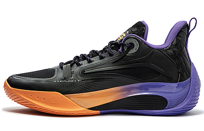 361° AG Shine 2.0 Cushioning Wear-Resistant Low-Top Basketball Shoes Men's Black Purple