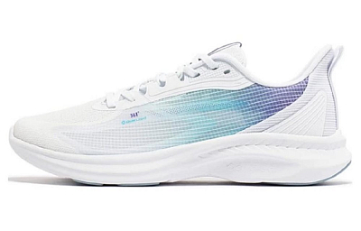 361° Cushioning, Wear Resistant Low Top Running Shoes Men's White Button Blue