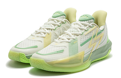 361° Big3 4.0 QUICK Mojito Cushioning Anti-Slip Wear-Resistant Breathability Low-Top Basketball Shoes Men's White Green