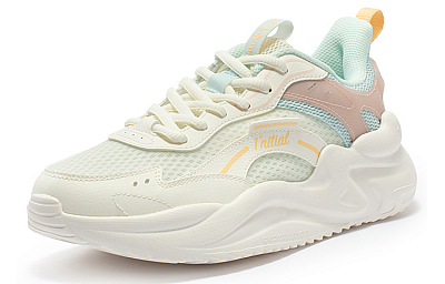 361° Yunshu 3 Shock Absorbers With Slip Resistant Features Low Top Casual Shoes Women's White Blue