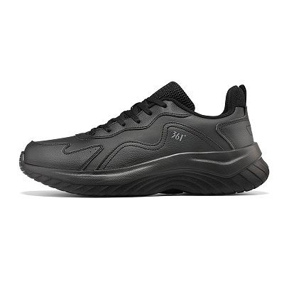 361° Slip-Resistant Lightweight Warm Low-Top Running Shoes Men's Obsidian Black