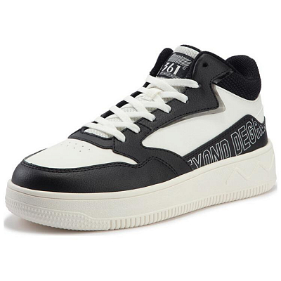 361° AF1 Flying Target Abrasion Resistant Breathable High Top Skateboard Shoes Women's White Black