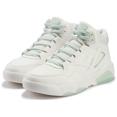 361° Abrasion Resistant High Top Skateboard Shoes Women's White Green