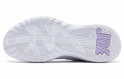 361° Big3 Team Cushioned Wear-Resistant Breathable Low-Top Basketball Shoes Men's White Purple