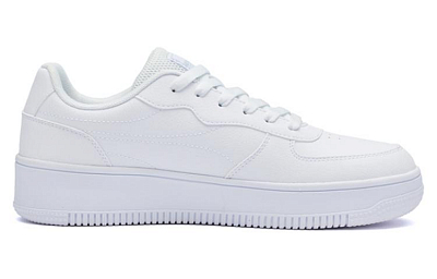361° Slip Resistant Shock Absorbers With Abrasion Resistant Properties Low Top Skateboard Shoes Men's White