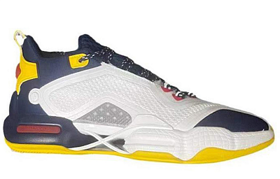 361° AG2 X Cushioning Anti Slip And Wear Resistant Coverage Support High Top Basketball Shoes Men's White Blue Yellow