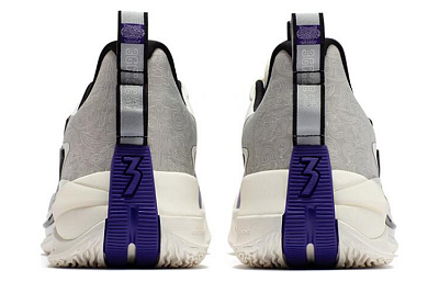 361° Big3 3.0 Liangzhu Cushioning Anti-Slip And Wear-Resistant Low-Top Performance Basketball Shoes Men's White Purple